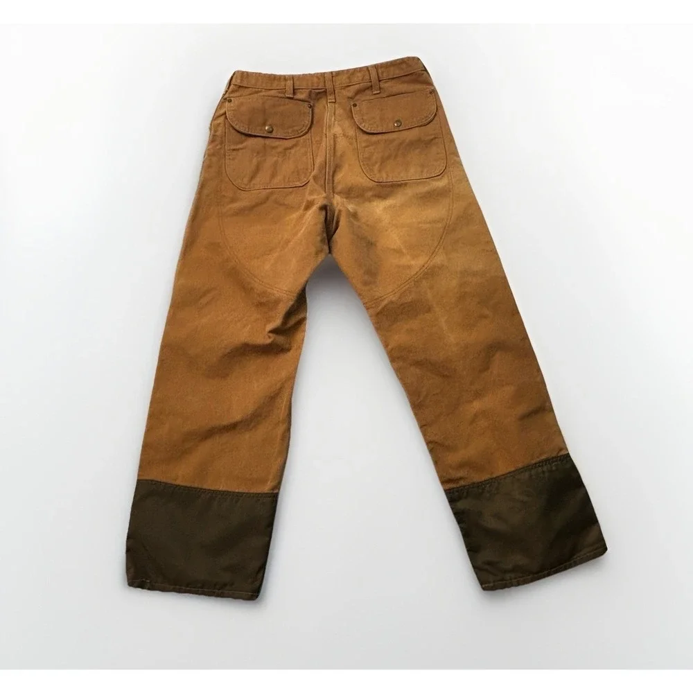 Mens Vintage Carhartt Double Knee Tan/Brown Brush‎ Pants  38x30 • USA 0298